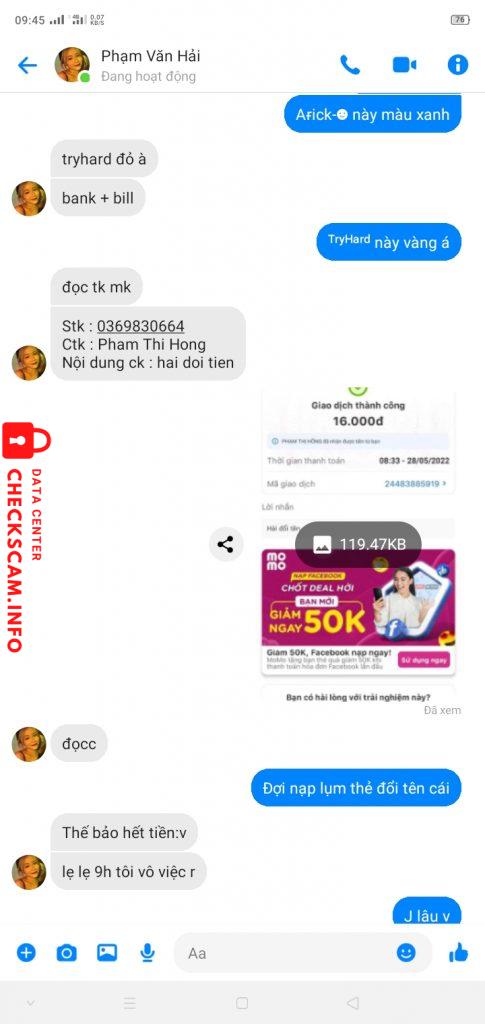 Bằng chứng chống lại Phạm Văn Hải