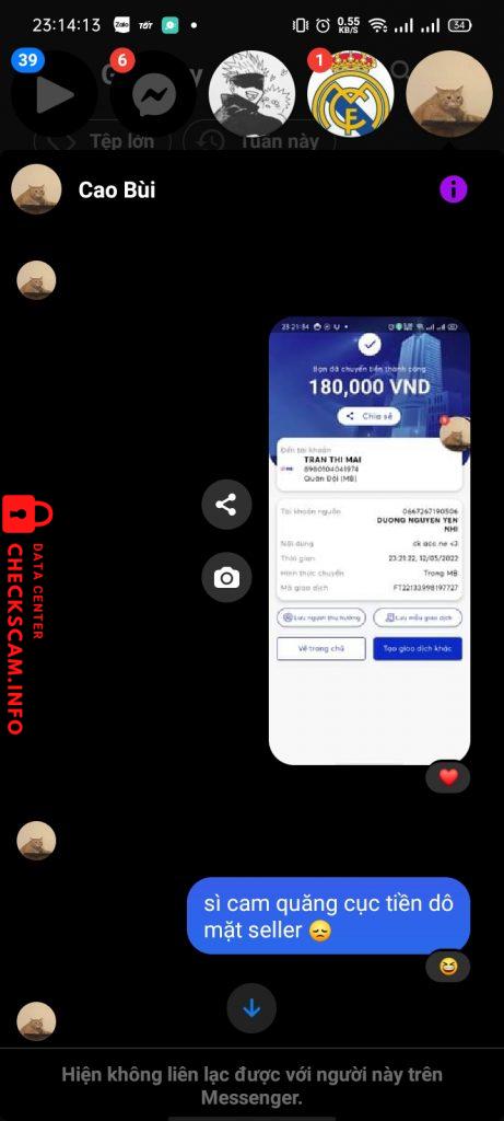 Bằng chứng chống lại TRAN THI MAI