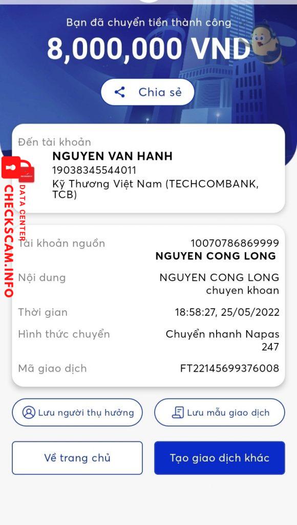 Bằng chứng chống lại NGUYỄN VĂN HẠNH