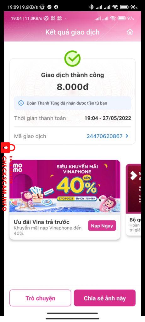 Bằng chứng chống lại Đoàn Thanh Tùng