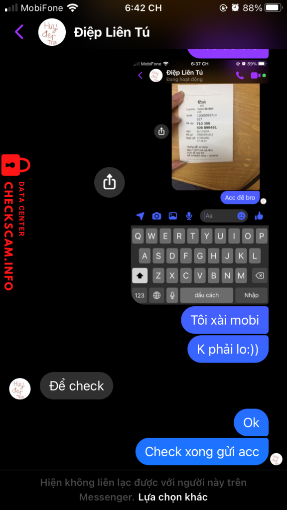 Bằng chứng chống lại 0353659676