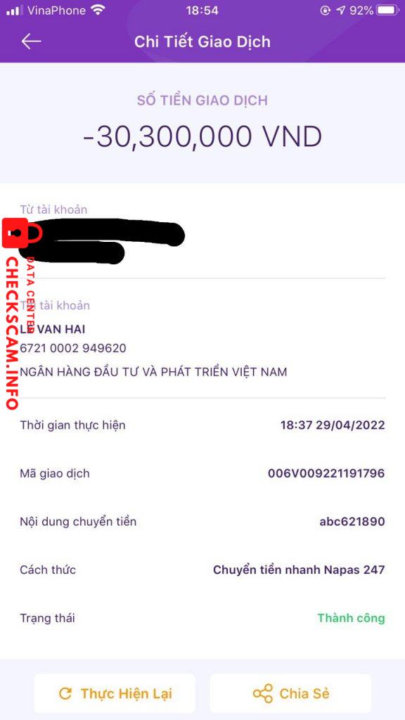 Bằng chứng chống lại Le Van Hai