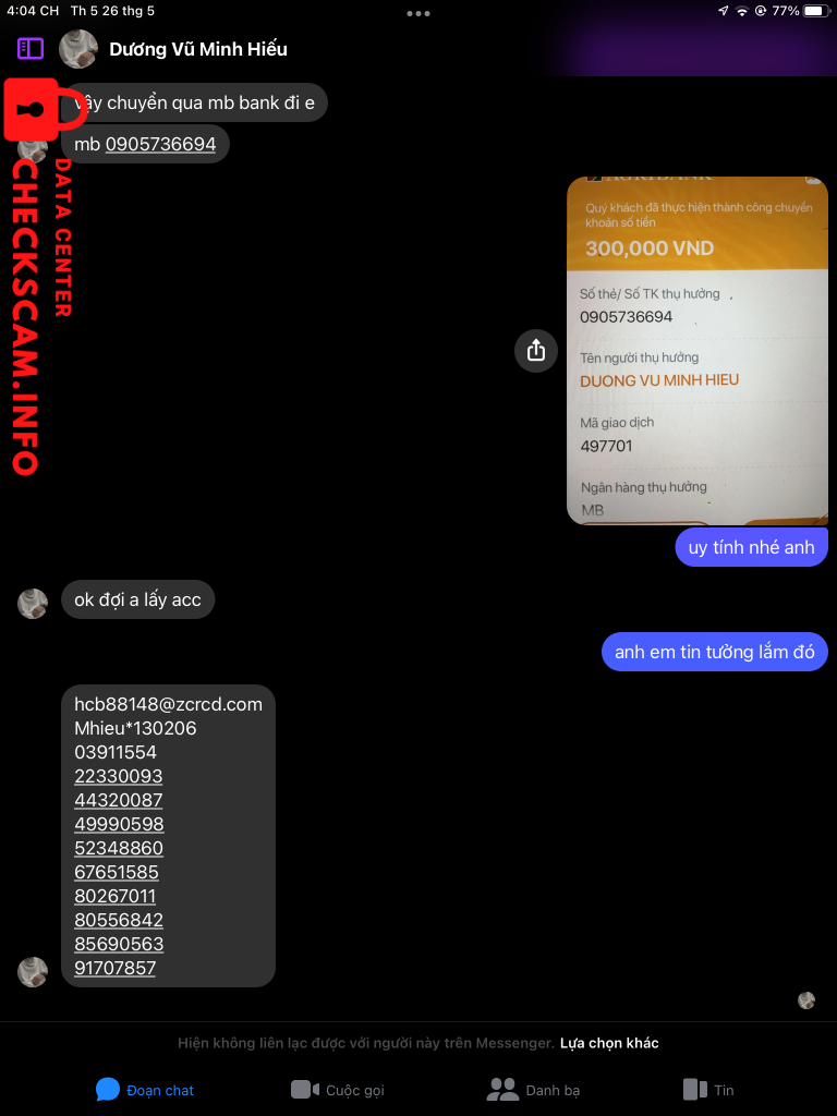 Bằng chứng chống lại Dương Vũ Minh Hiếu