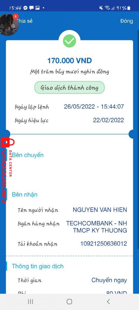 Bằng chứng chống lại NGUYEN VAN HIEN