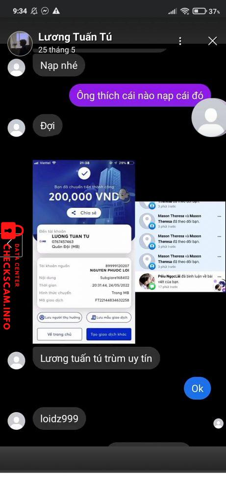 Bằng chứng chống lại Lương Tuấn Tú