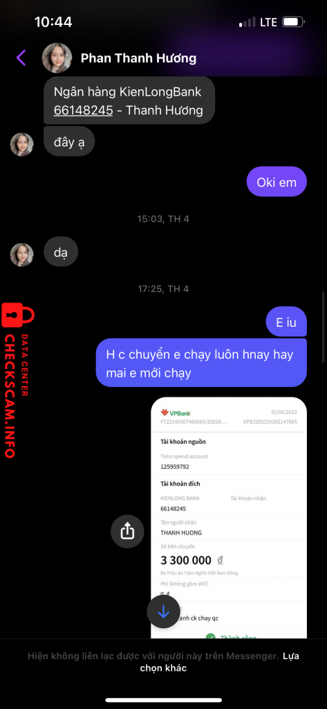 Bằng chứng chống lại Thanh Huong