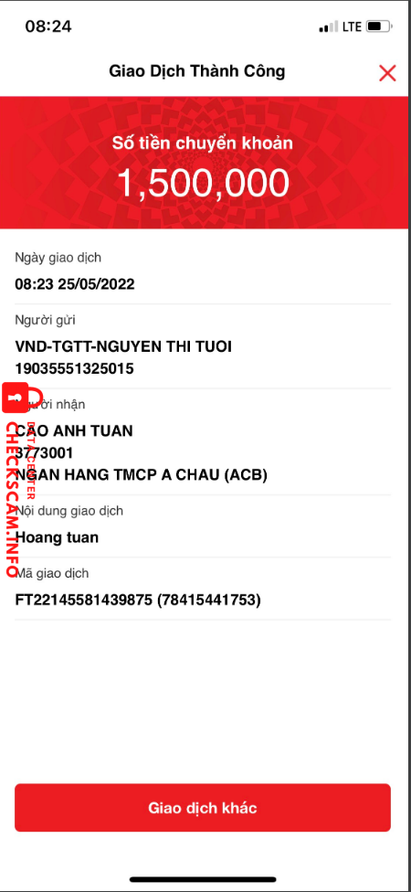 Bằng chứng chống lại Cao Anh Tuan