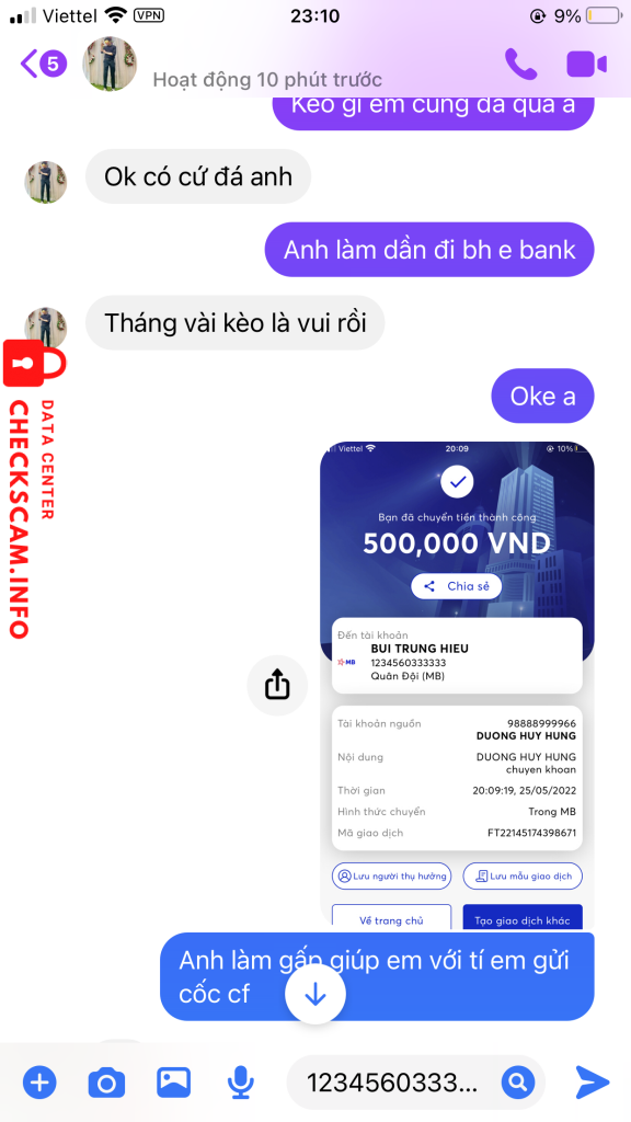 Bằng chứng chống lại Bùi Trung Hiếu