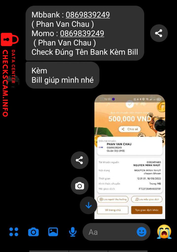 Bằng chứng chống lại Phan Văn Chẩu