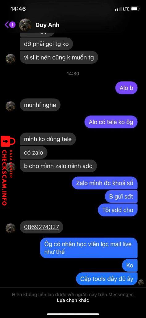 Bằng chứng chống lại PHAM DUY ANH