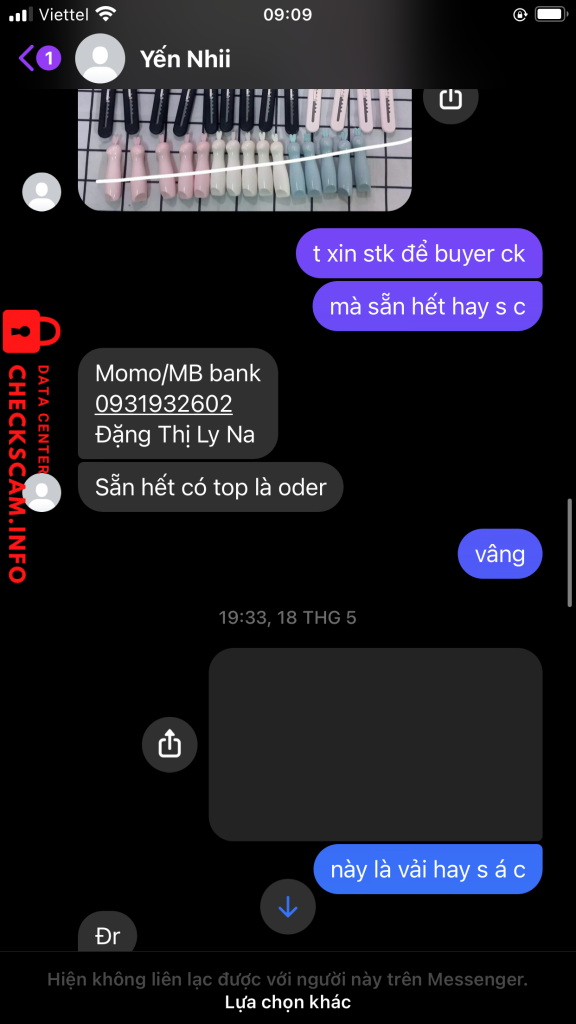 Bằng chứng chống lại Đặng Thị Ly Na