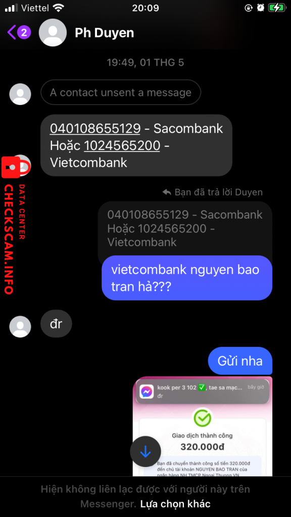 Bằng chứng chống lại Nguyen bao tran