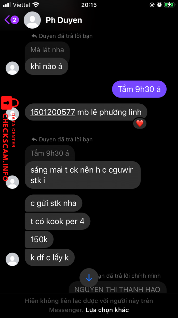 Bằng chứng chống lại Lê phương linh