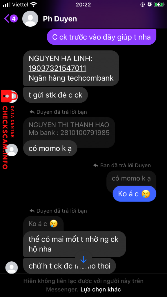 Bằng chứng chống lại Nguyen ha linh