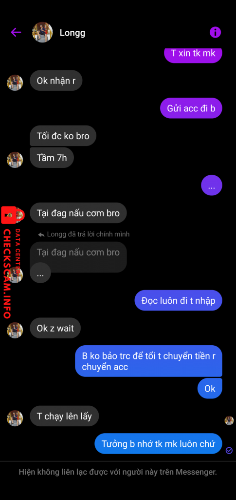 Bằng chứng chống lại DANG NGOC LONG