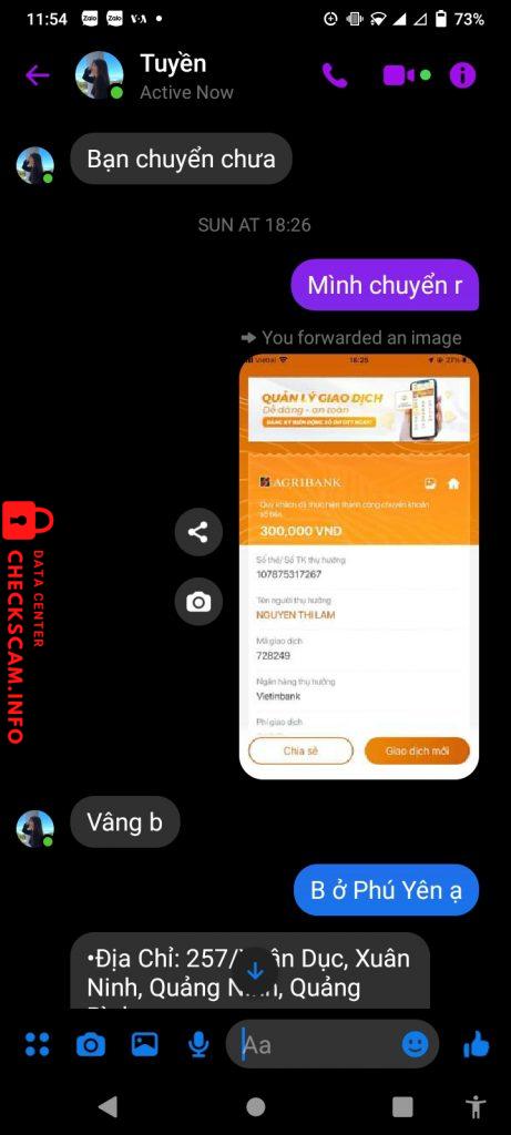 Bằng chứng chống lại NGUYEN THI LAM