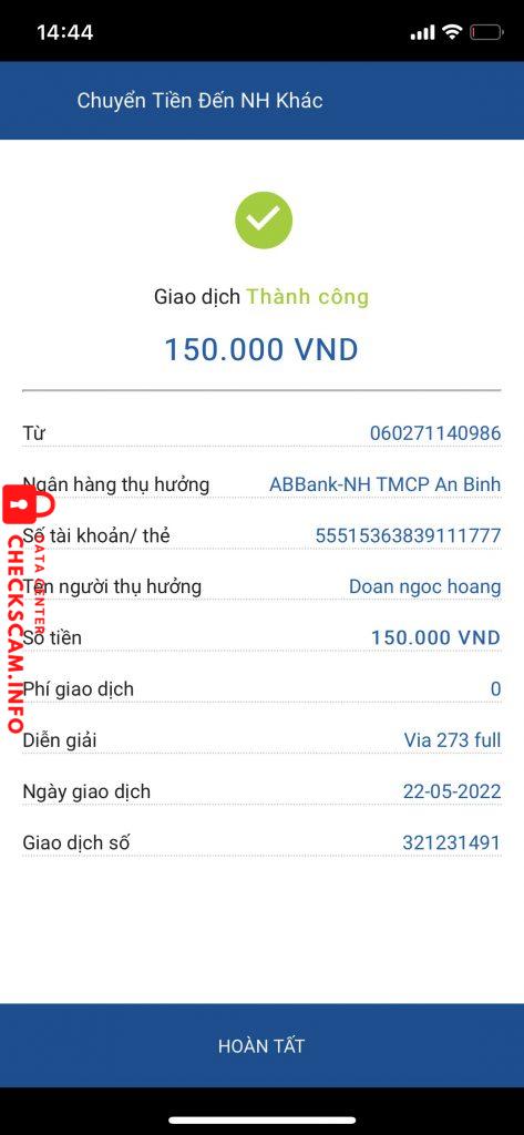 หลักฐานที่เป็นโทษต่อ Doan Ngoc Hoang