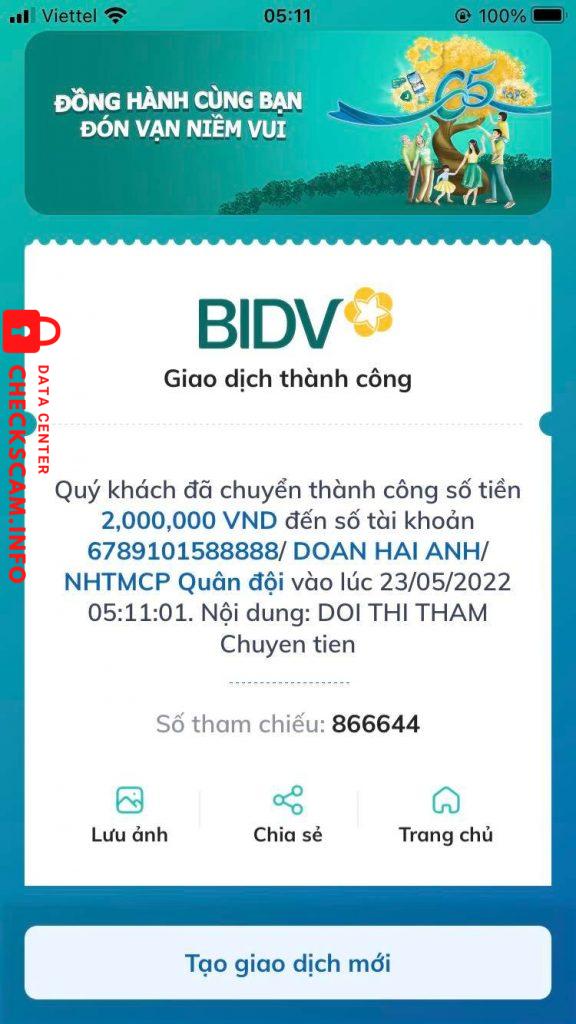 Preuves contre Doan Hai Anh