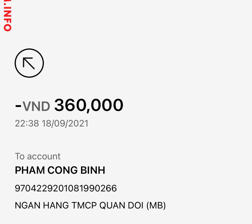 Preuves contre PHAM CONG BINH