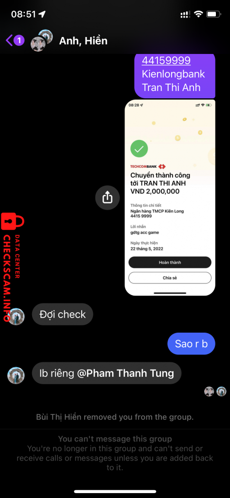 Preuves contre Tran Thi Anh