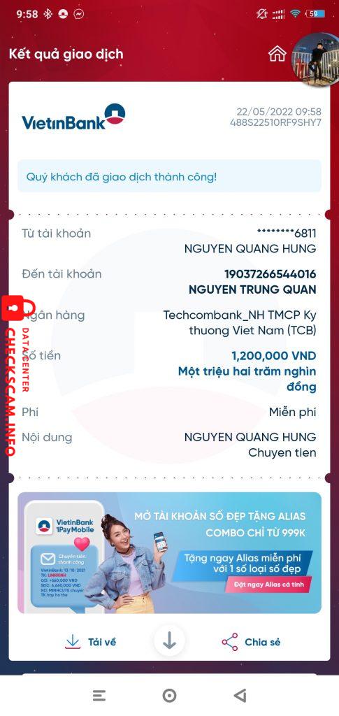 Preuves contre Nguyễn văn đức