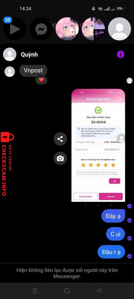 Preuves contre Trần Thị Tuyết