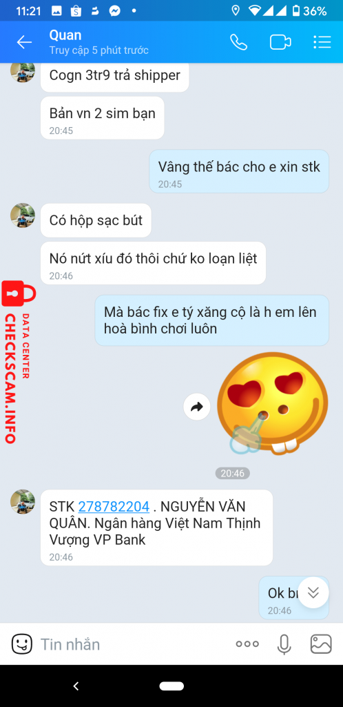 Preuves contre Nguyễn văn quân