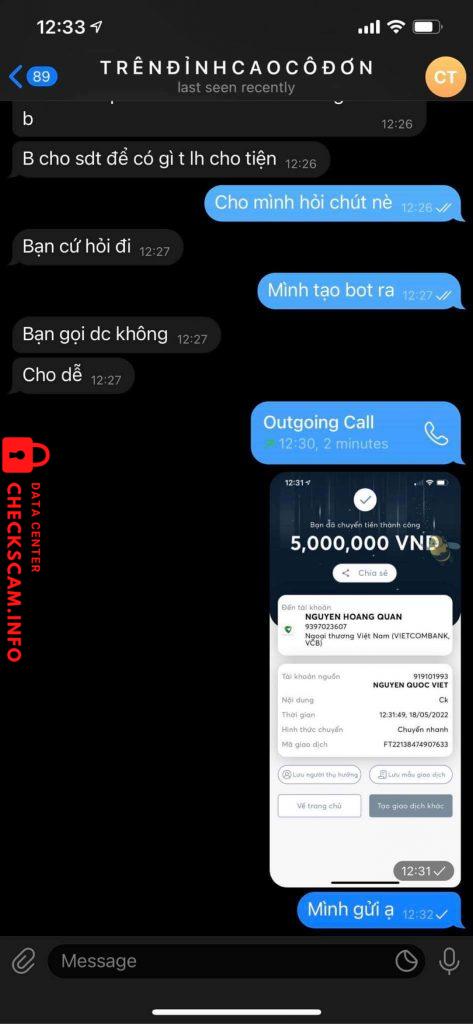 Preuves contre Nguyen Hoang Quan