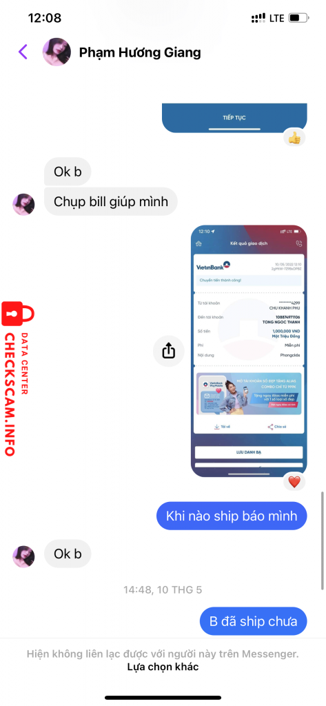 Bằng chứng chống lại TONG NGOC THANH