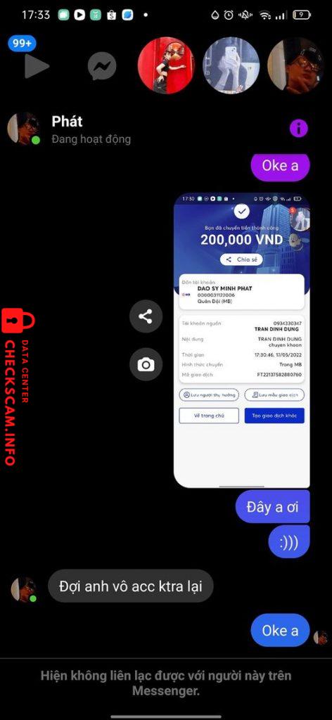 Preuves contre Dao Sy Minh Phat