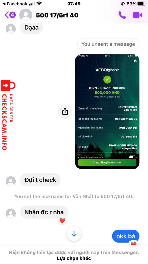 Bukti melawan Nguyen Pham Van Nhat