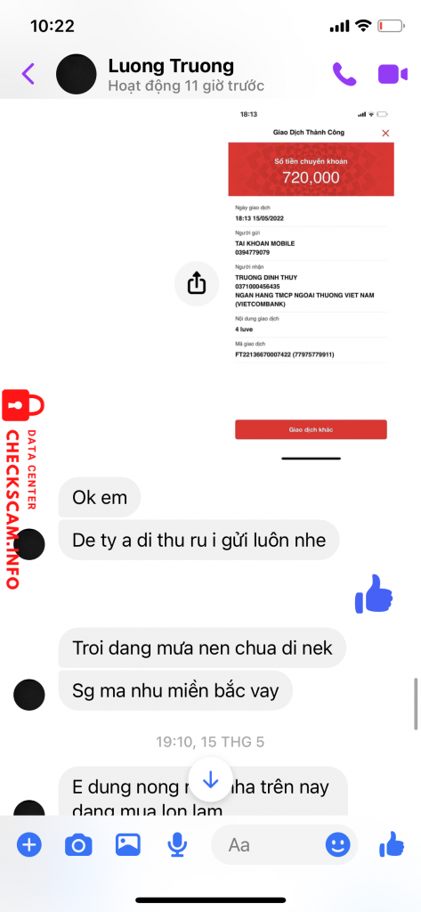 Доказательства против Truong Dinh Thuy