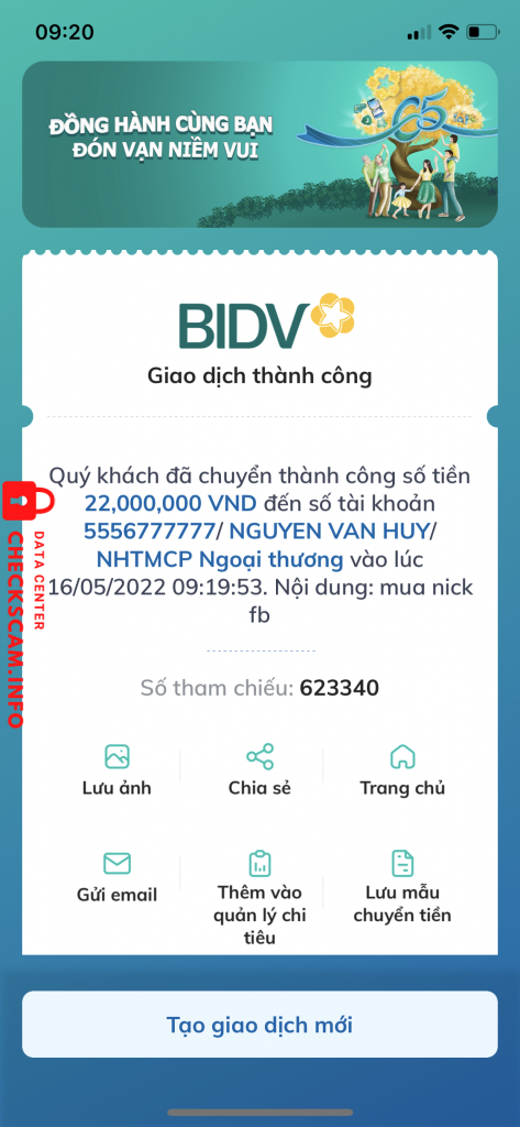 Доказательства против Nguyễn Văn Huy
