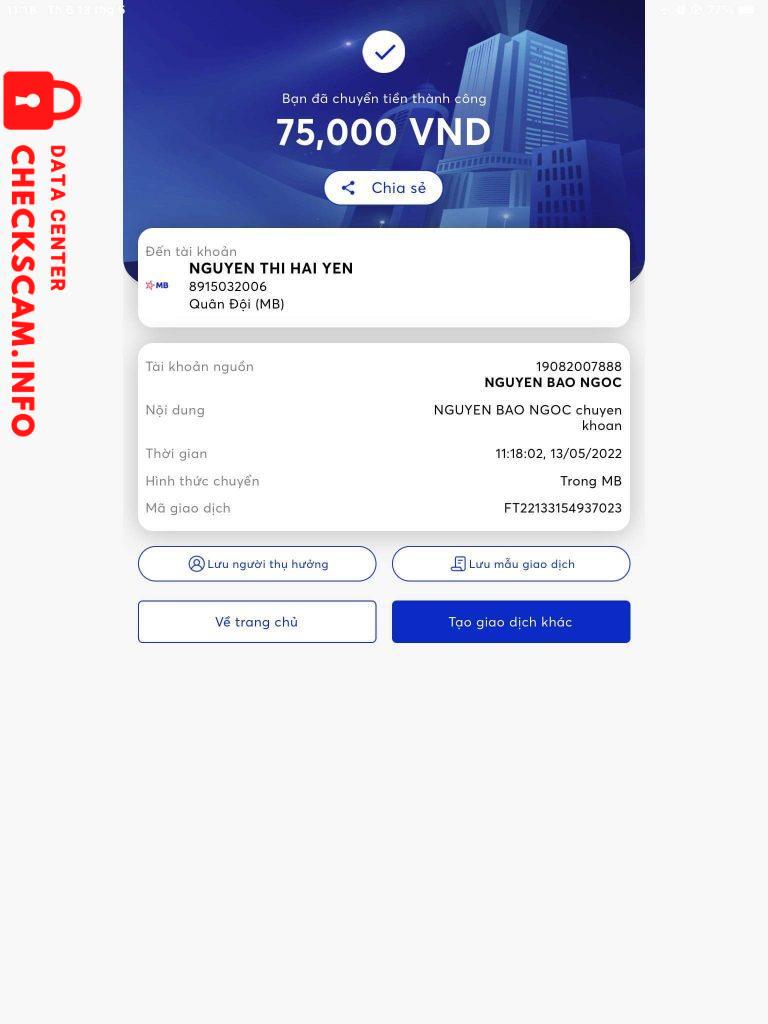 Доказательства против NGUYEN THI HAI YEN