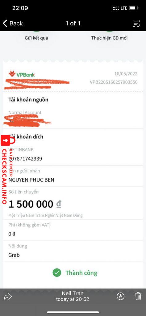 Доказательства против Nguyễn phúc bền