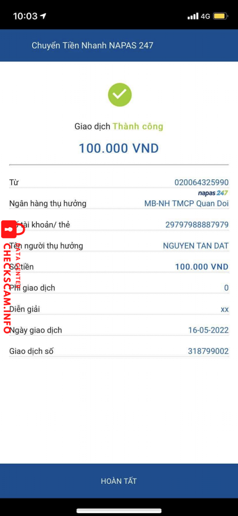 Preuves contre Nguyễn Tấn đạt