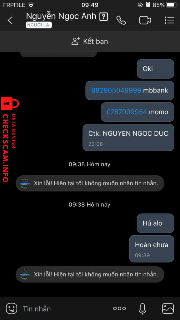 Preuves contre NGUYEN NGOC ANH