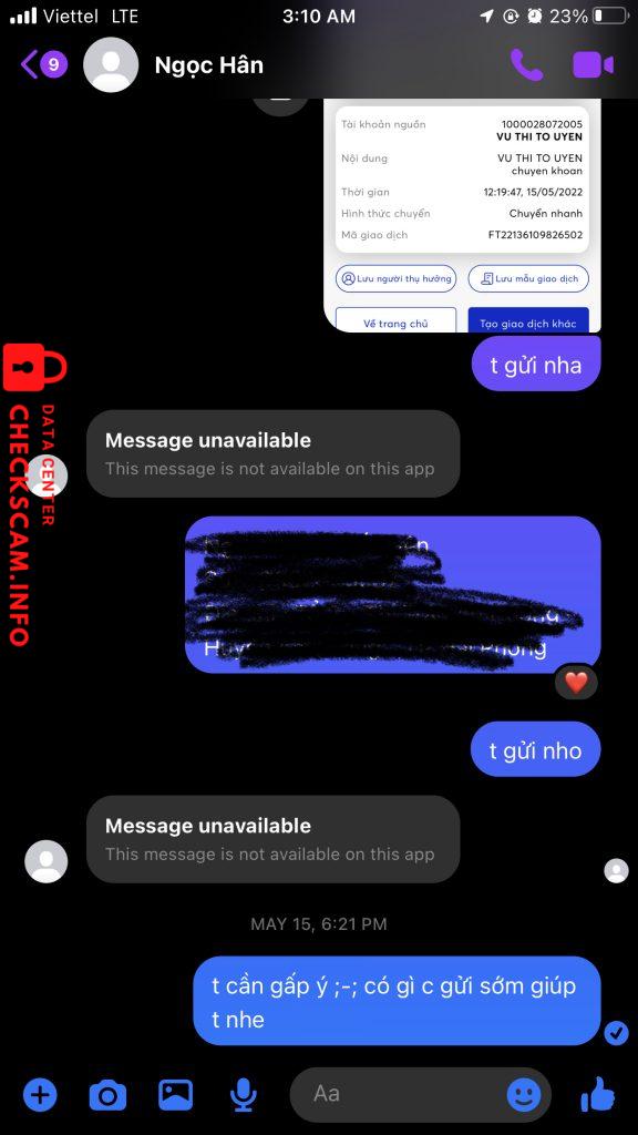 Bukti melawan HUYNH THI THAM