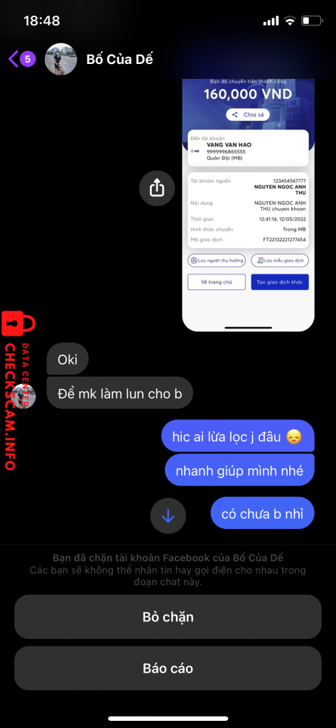 Preuves contre VANG VAN HAO