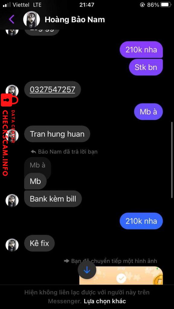 Preuves contre TRAN HUNG HUAN