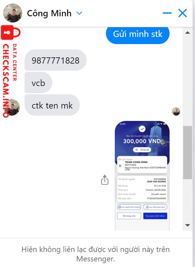 Preuves contre Trinh Cong Minh