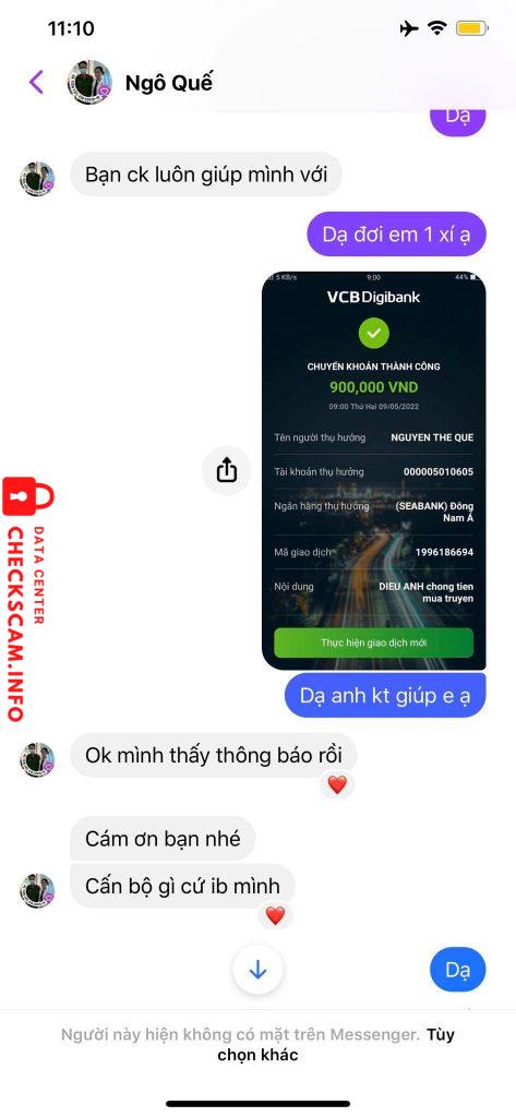 Preuves contre Nguyen The Que