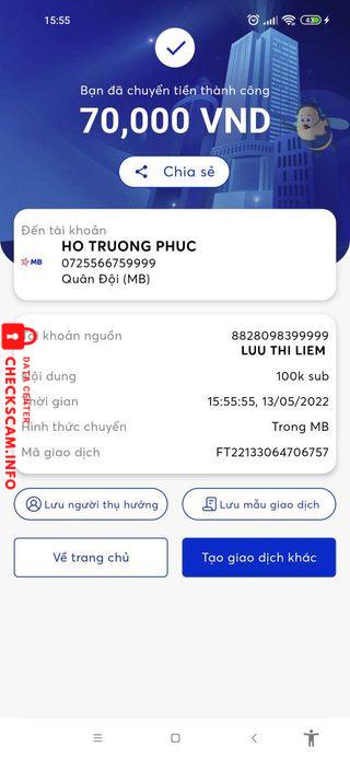 Preuves contre Hồ Trường Phúc
