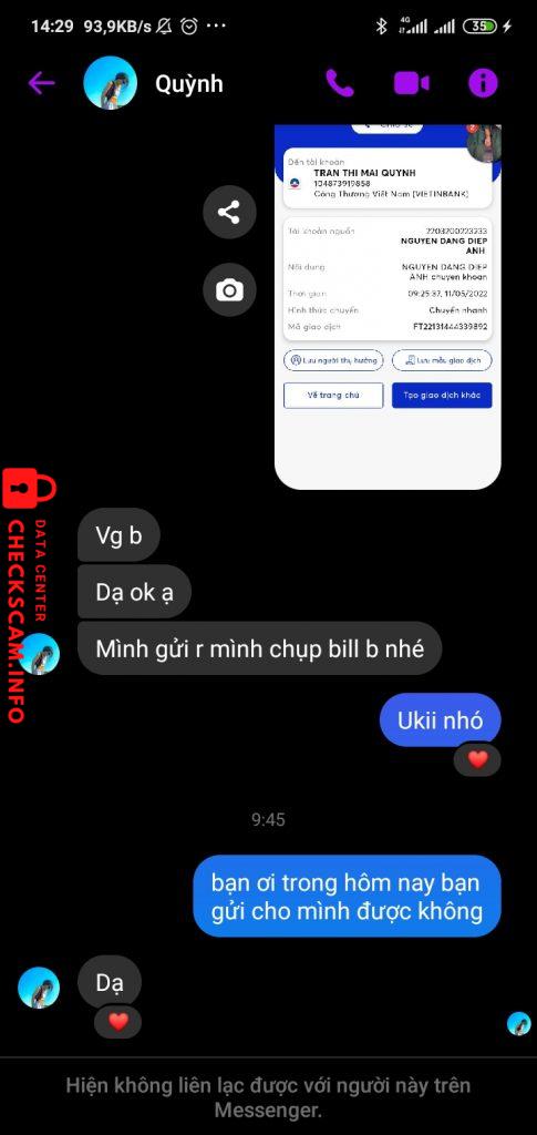 Preuves contre Trần Thị Hải Quỳnh