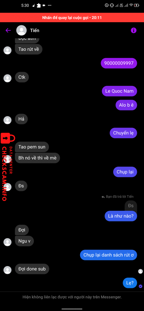 Preuves contre Nguyễn Quang Tiến