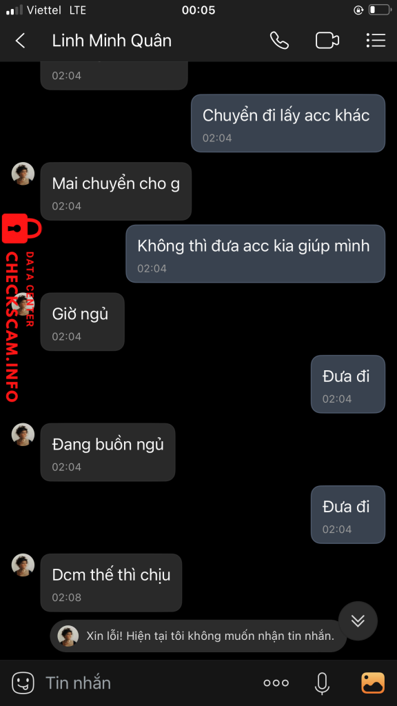 Preuves contre TRIEU THI HANH