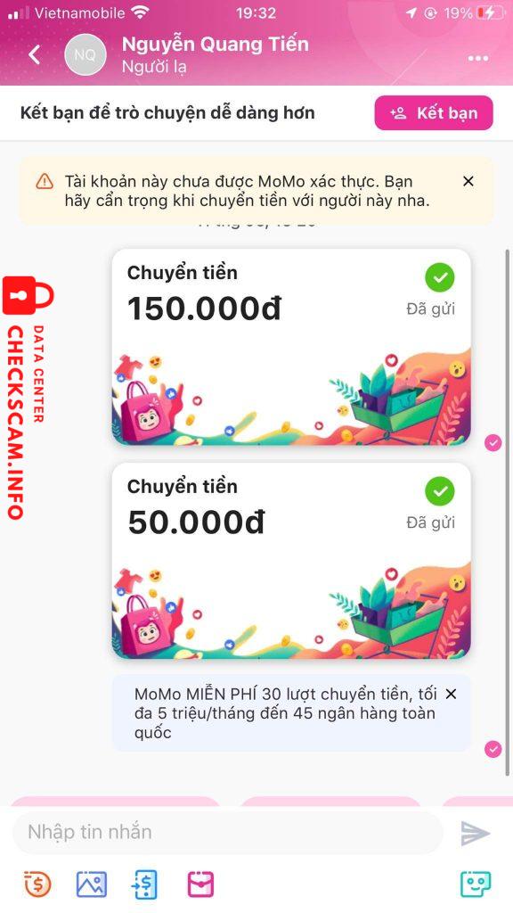 Bukti melawan Nguyễn Quang Tiến