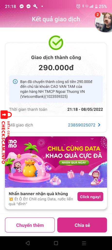 Bukti melawan CAO VAN TAM