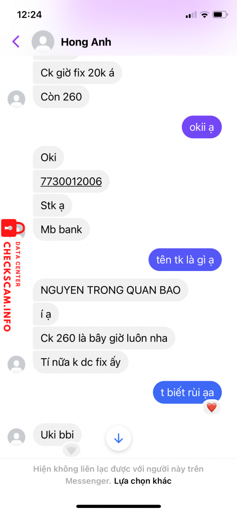 Bằng chứng chống lại Nguyen Trong Quan Bao