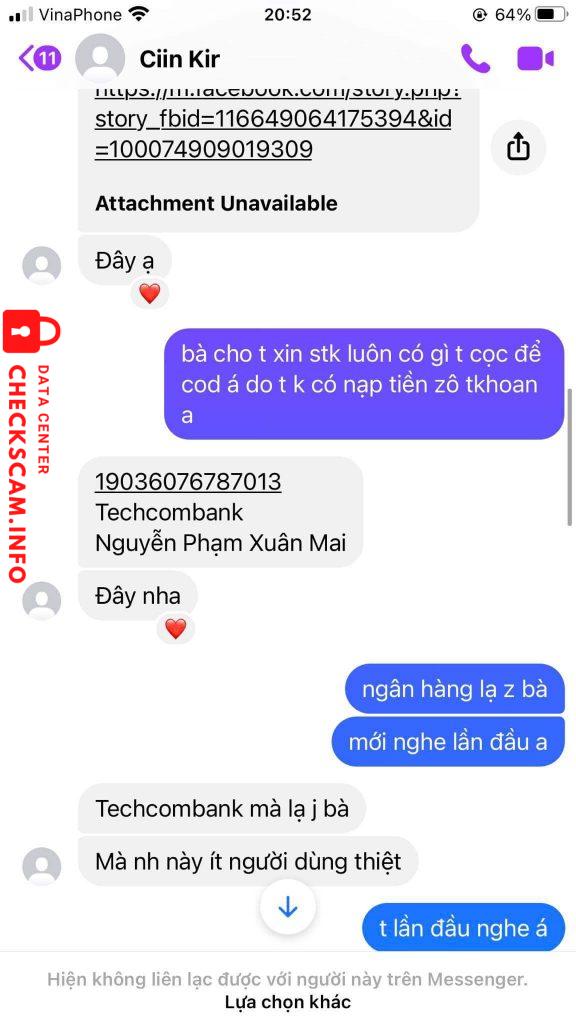 Доказательства против NGUYEN PHAM XUAN MAI